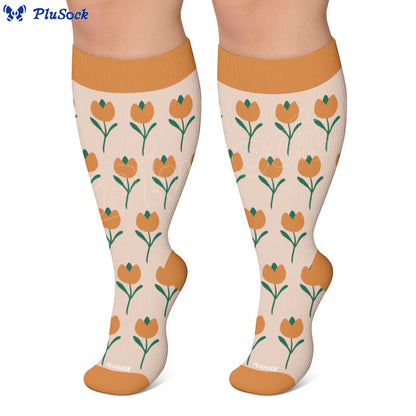 Chaussettes de compression grandes tailles d'inspiration vintage - image 2