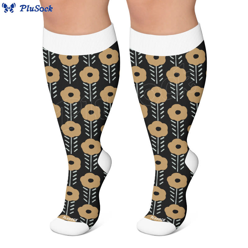 Chaussettes de compression grandes tailles d'inspiration vintage - image 4