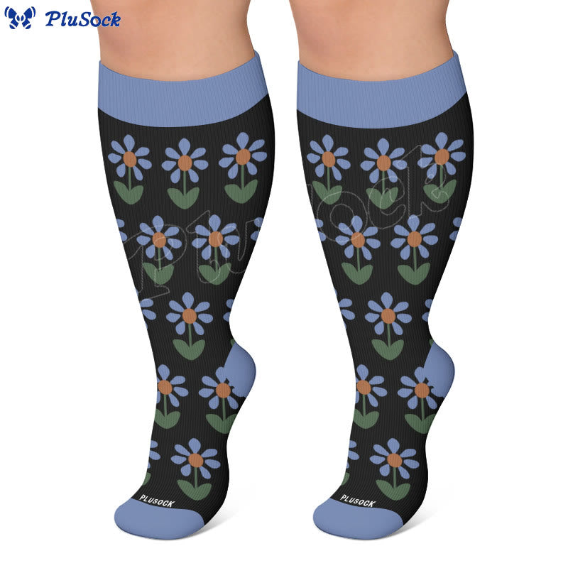 Chaussettes de compression grandes tailles d'inspiration vintage - image 3