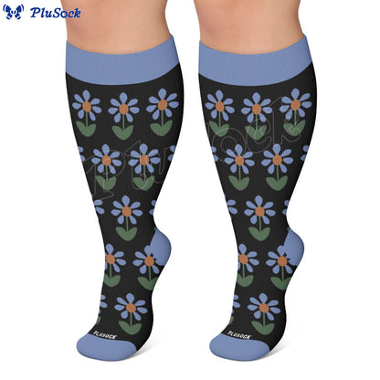 Chaussettes de compression grandes tailles d'inspiration vintage - image 3