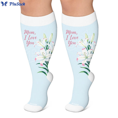 Chaussettes de compression fleuries grandes tailles pour la fête des mères - image 4