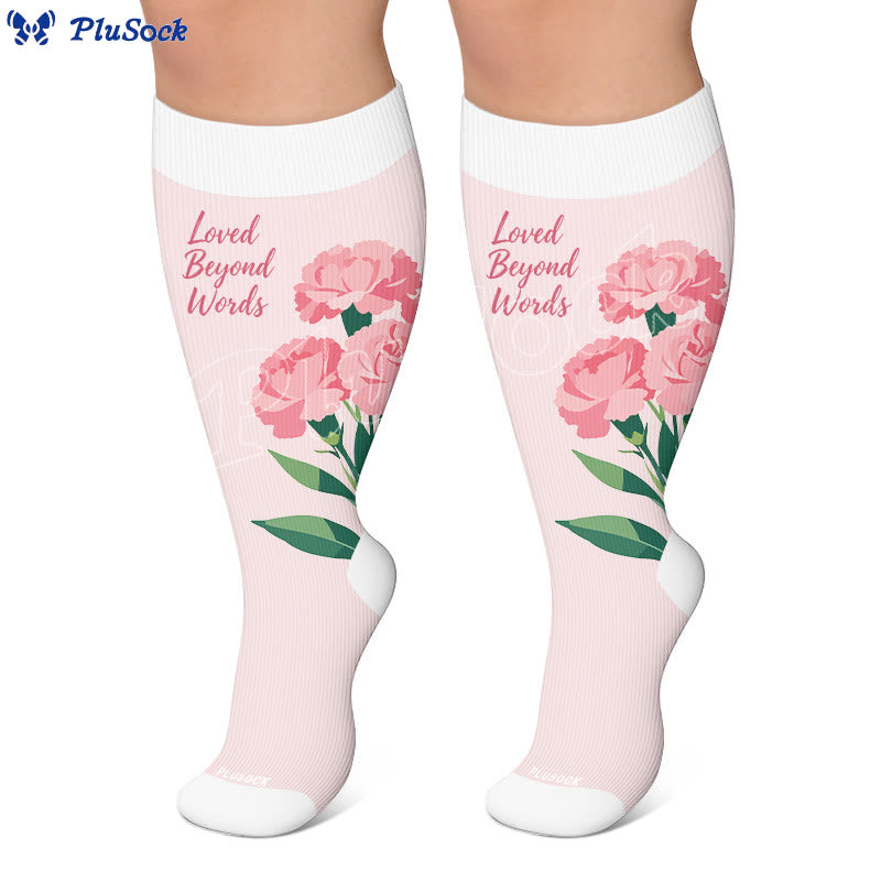 Chaussettes de compression fleuries grandes tailles pour la fête des mères - image 2