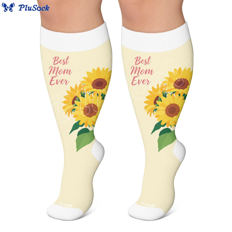 Chaussettes de compression fleuries grandes tailles pour la fête des mères - image 3
