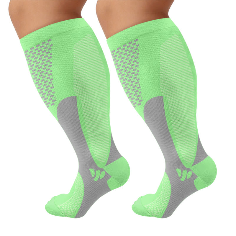 Chaussettes de compression Bright Sport grandes tailles - Vert (1 paire) - 4XL - image 5