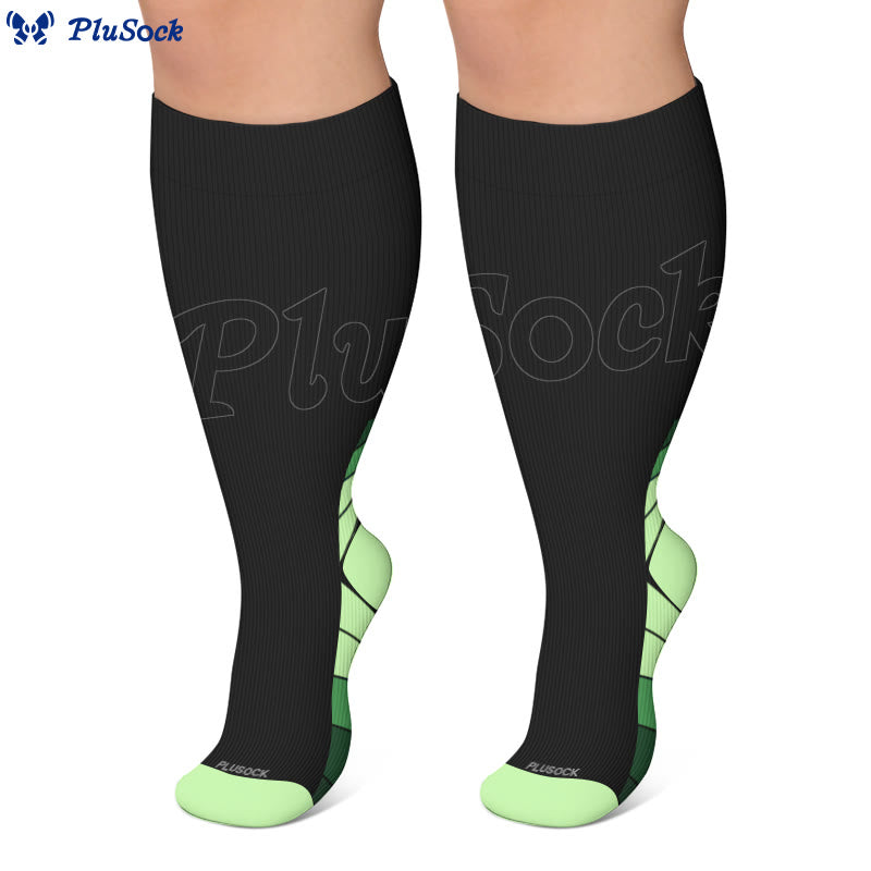 Chaussettes de compression à rayures grandes tailles - image 4