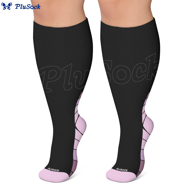Chaussettes de compression à talon contrasté grandes tailles - image 6