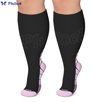 Chaussettes de compression à talon contrasté grandes tailles - image 6