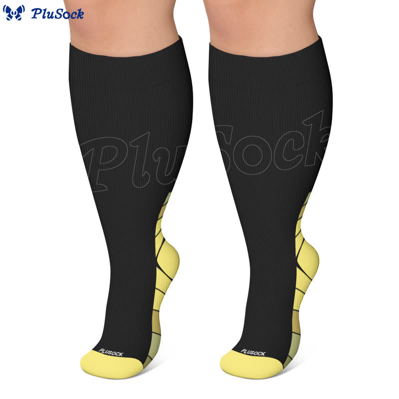 Chaussettes de compression à talon contrasté grandes tailles - image 7