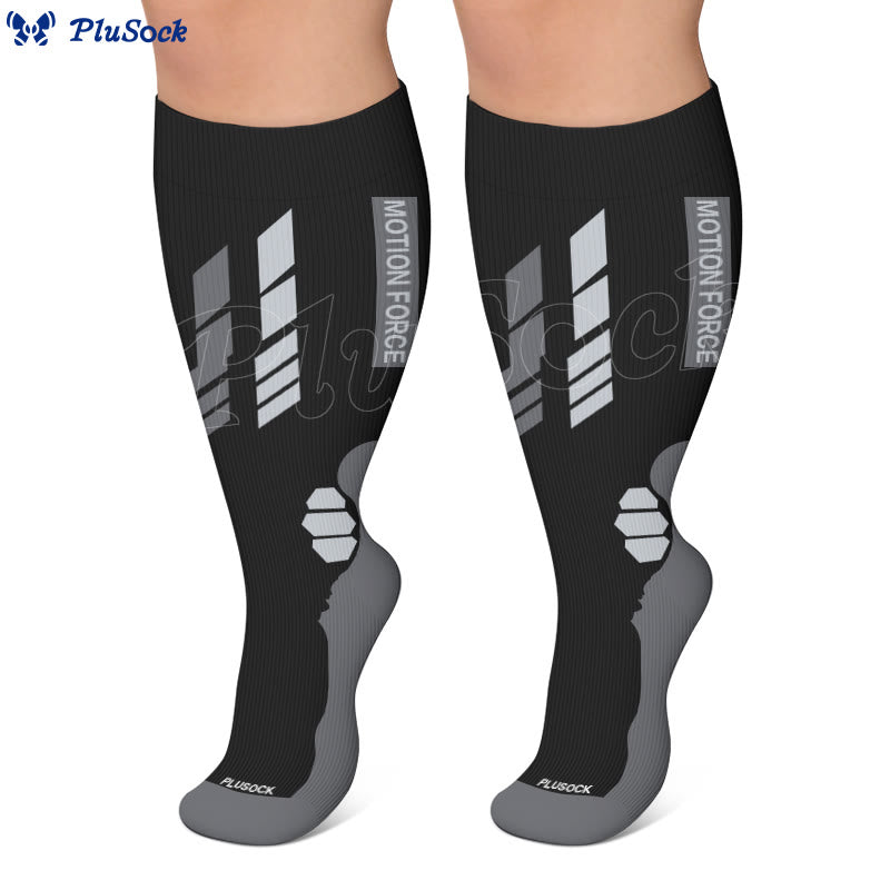 Chaussettes de compression géométriques sport grandes tailles - image 3