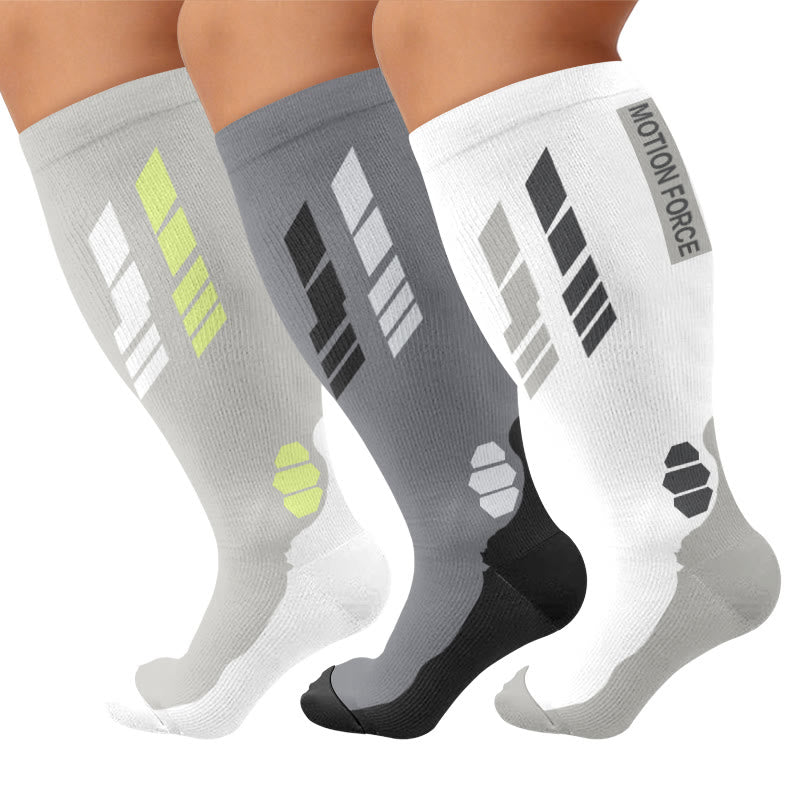 Chaussettes de compression Motion Force grandes tailles - Multicolore (3 paires) - 4XL - image 1