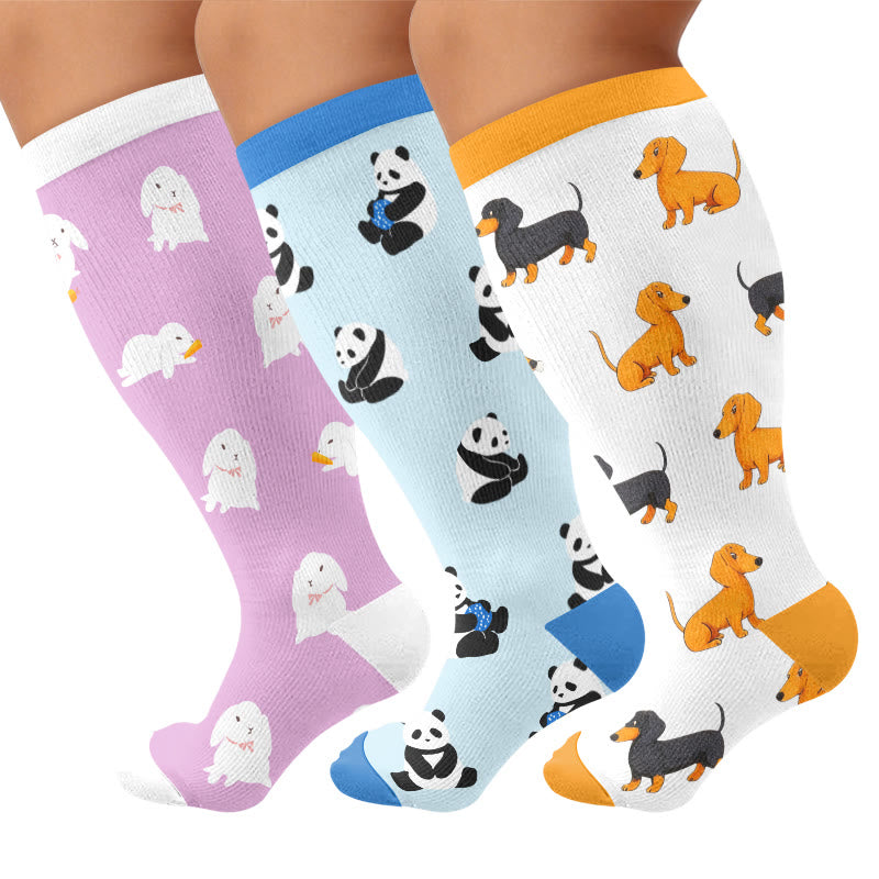 Chaussettes de compression Panda Bunny grande taille - image 1