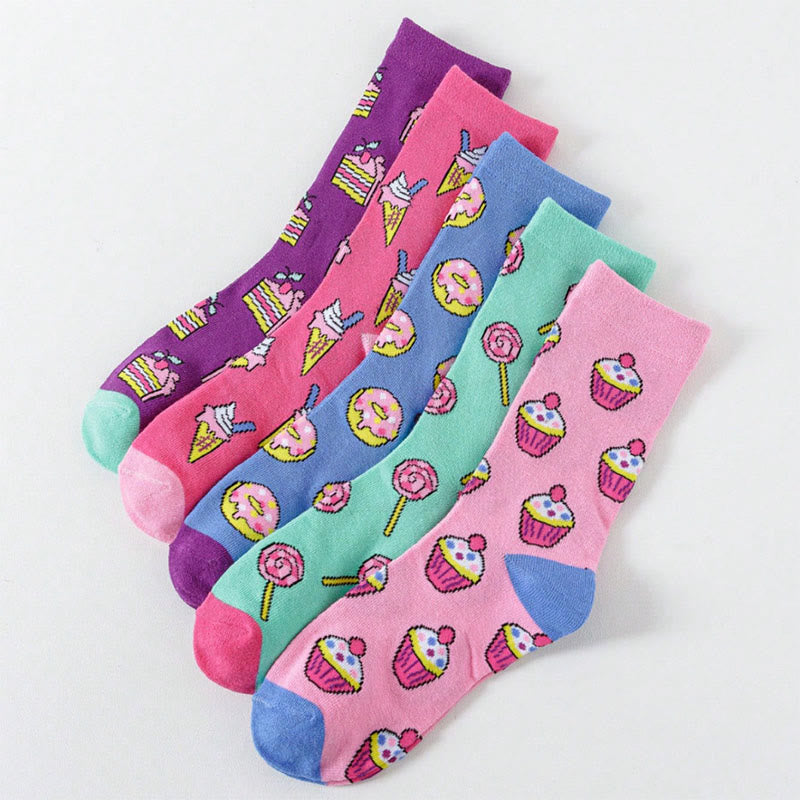 Chaussettes Candy Donuts (5 paires) - Multicolore - EU36-42(US3-8.5) - image 1