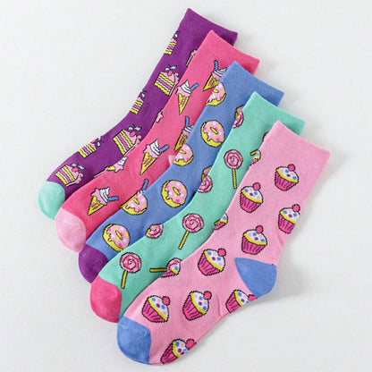 Chaussettes Candy Donuts (5 paires) - Multicolore - EU36-42(US3-8.5) - image 1