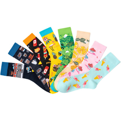 Chaussettes en forme de quartier de glace (4 paires) - Multicolore - UE39-46 (US6-12) - image 1