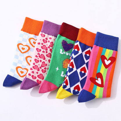 Chaussettes à motif cœur (5 paires) - image 4