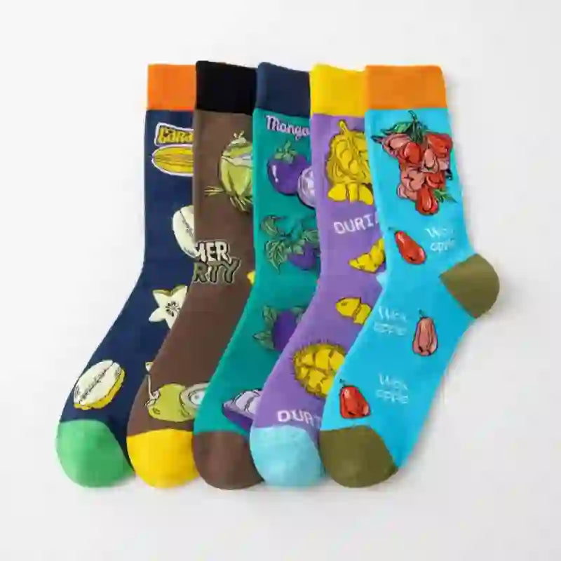 Chaussettes Tropical Fruits (5 paires) - Multicolore - UE 41-46 (US 7,5-12) - image 1