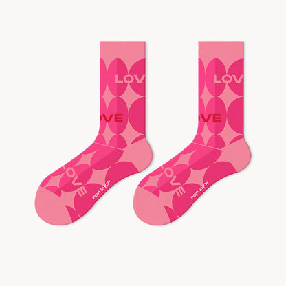 Chaussettes tendance roses (5 paires) - image 5