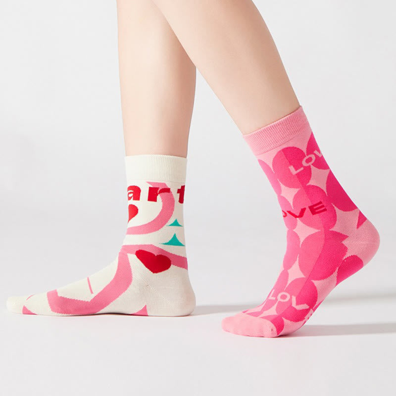 Chaussettes tendance roses (5 paires) - image 2