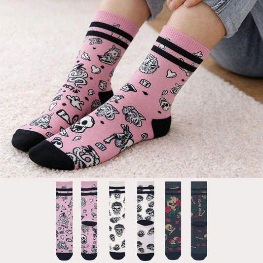 Chaussettes gothiques audacieuses (3 paires) - Multicolore - EU36-42(US3-8.5) - image 0