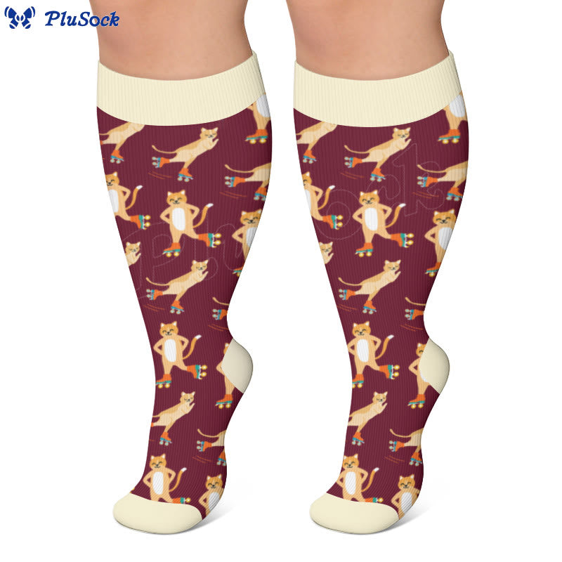 Chaussettes de compression Moon Star Cat grandes tailles - image 7