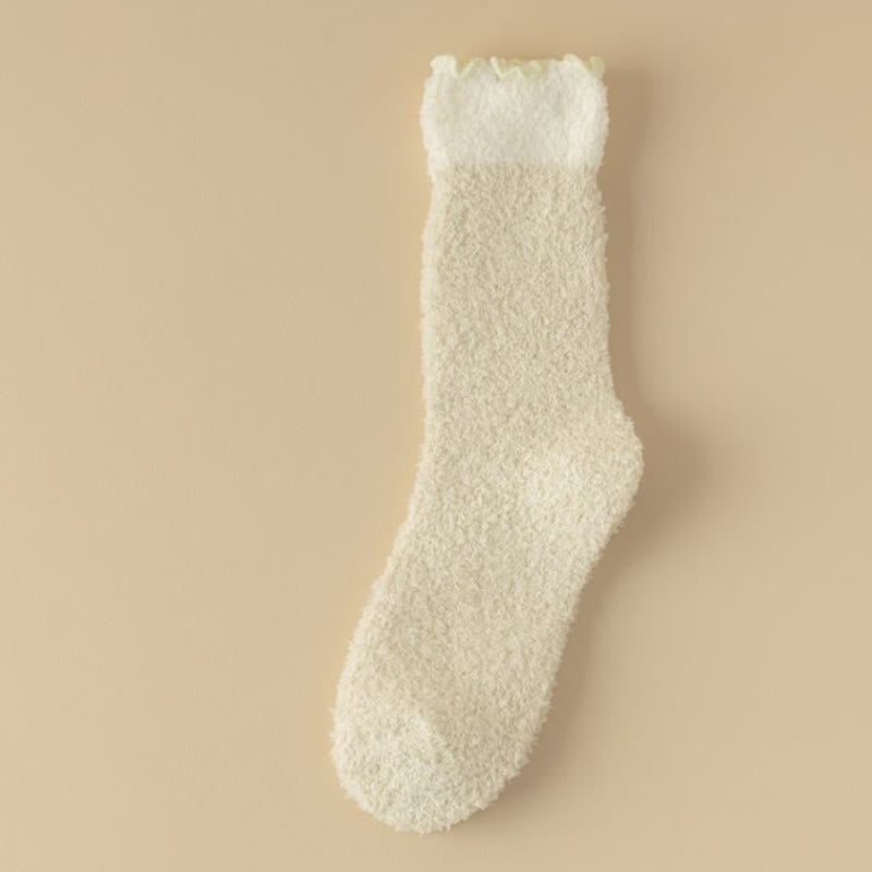 Chaussettes de nuit en polaire corail (7 paires) - Jaune - UE 36- 40(US 3-7) - image 12
