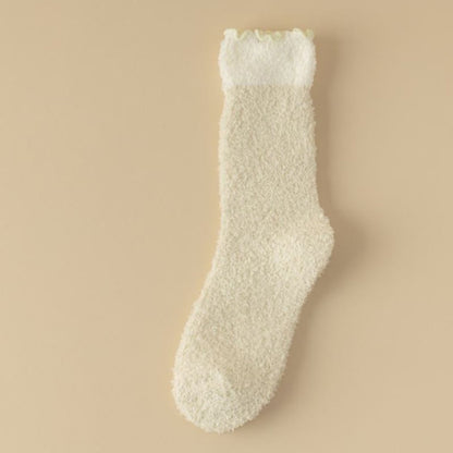 Chaussettes de nuit en polaire corail (7 paires) - Jaune - UE 36- 40(US 3-7) - image 12