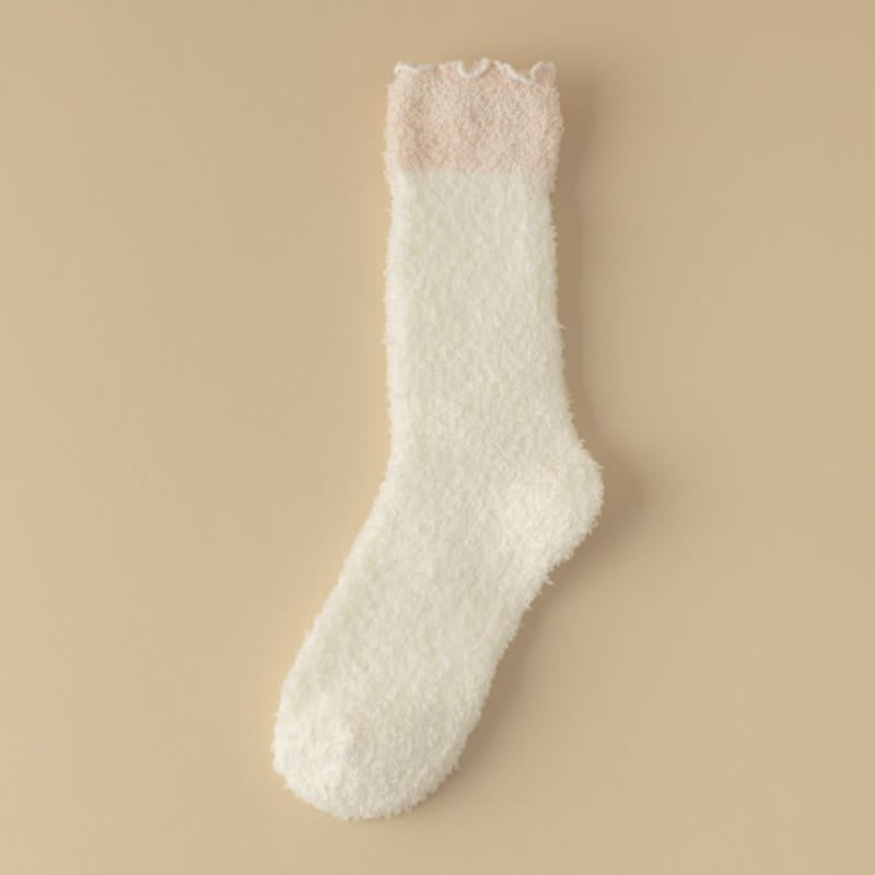 Chaussettes de nuit en polaire corail (7 paires) - Blanc - UE 36- 40(US 3-7) - image 11