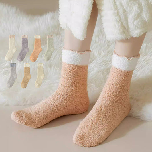 Chaussettes de nuit en polaire corail (7 paires) - Multicolore - UE 36- 40(US 3-7) - image 0
