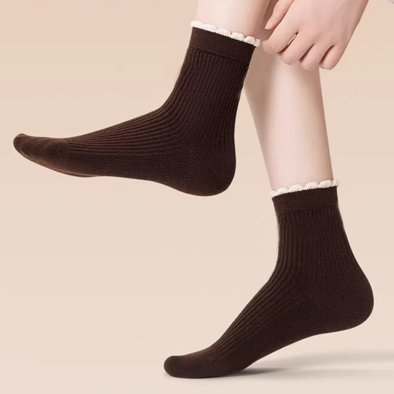 Chaussettes de nuit épaisses en soie de mûrier (3 paires) - image 7