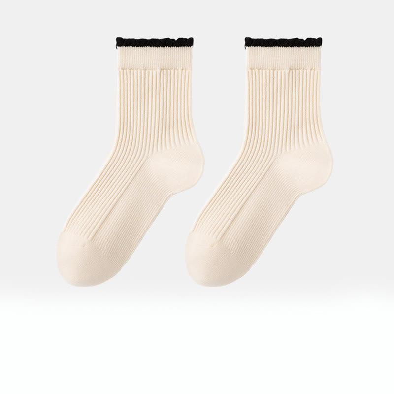 Chaussettes de nuit épaisses en soie de mûrier (3 paires) - Abricot - UE 36- 40(US 3-7) - image 13