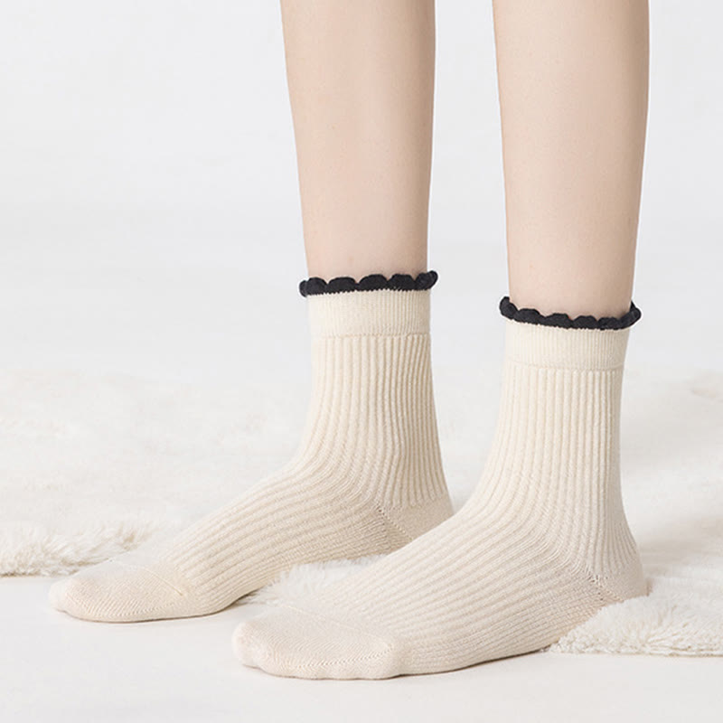 Chaussettes de nuit épaisses en soie de mûrier (3 paires) - image 10