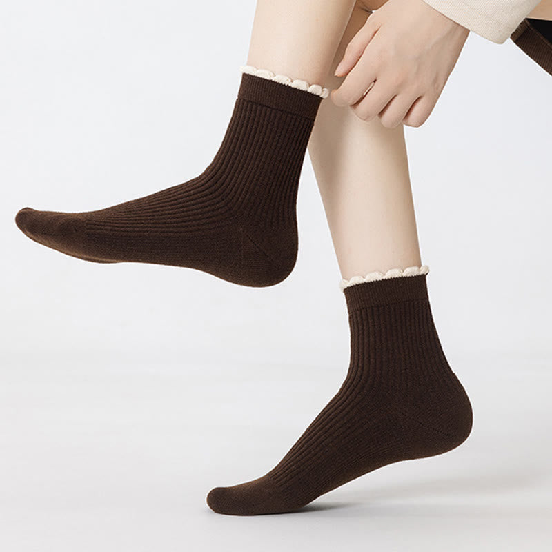 Chaussettes de nuit épaisses en soie de mûrier (3 paires) - image 5