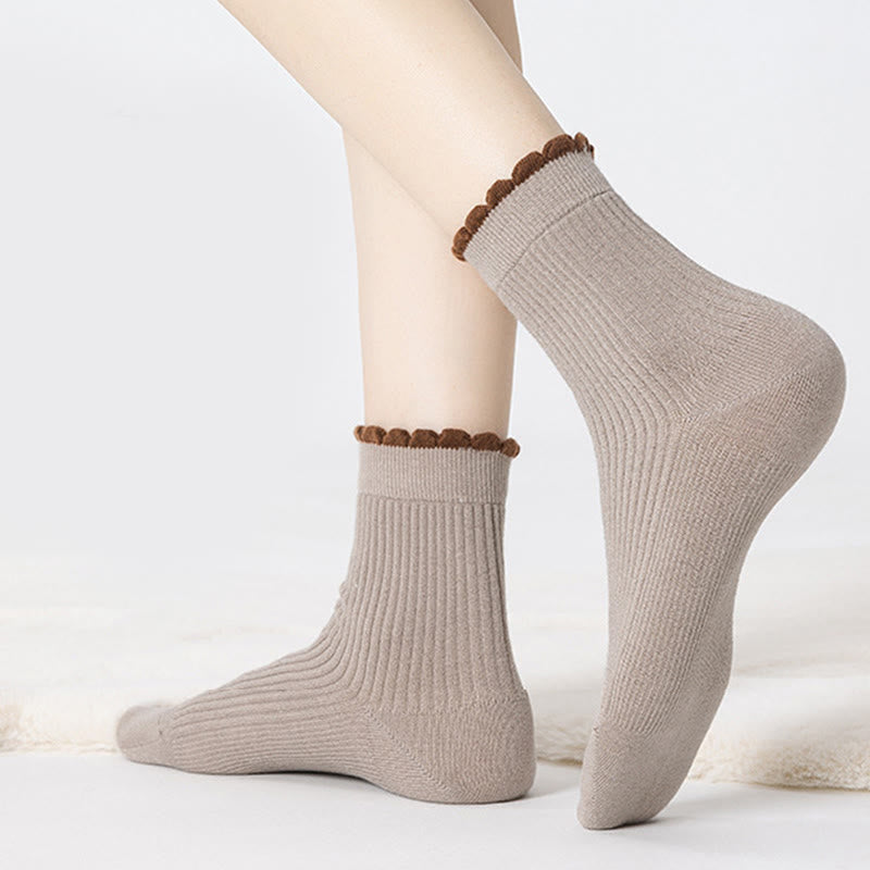 Chaussettes de nuit épaisses en soie de mûrier (3 paires) - image 2