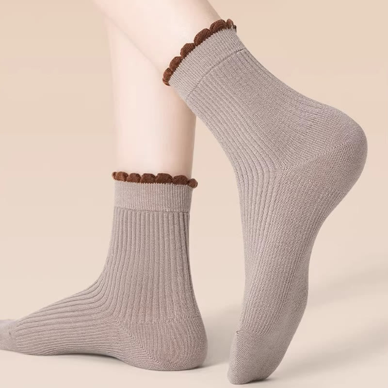 Chaussettes de nuit épaisses en soie de mûrier (3 paires) - image 11