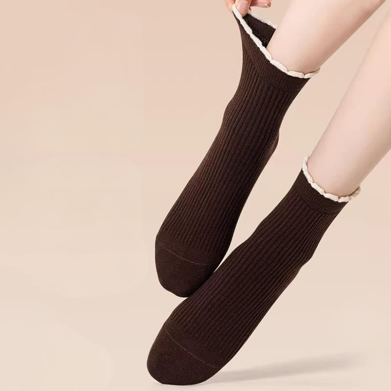 Chaussettes de nuit épaisses en soie de mûrier (3 paires) - image 6