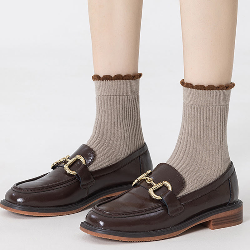 Chaussettes de nuit épaisses en soie de mûrier (3 paires) - image 12