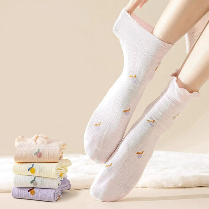 Chaussettes de nuit en pur coton de printemps (6 paires) - image 1