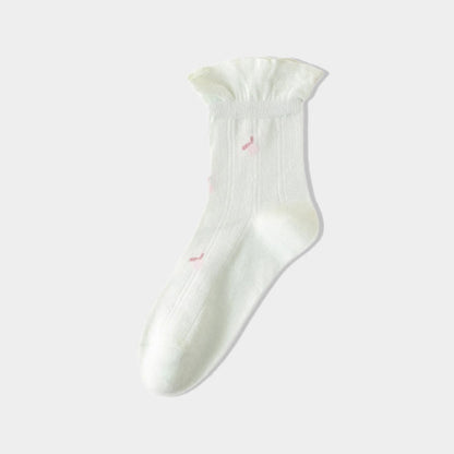 Chaussettes de nuit en pur coton de printemps (6 paires) - Vert - UE 36- 40(US 3-7) - image 7