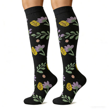 Chaussettes de compression à motif floral pour tous les jours (6 paires) - image 3