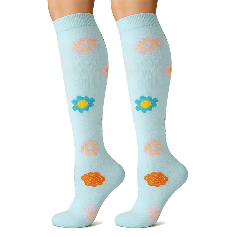 Chaussettes de compression à motif floral pour tous les jours (6 paires) - image 1