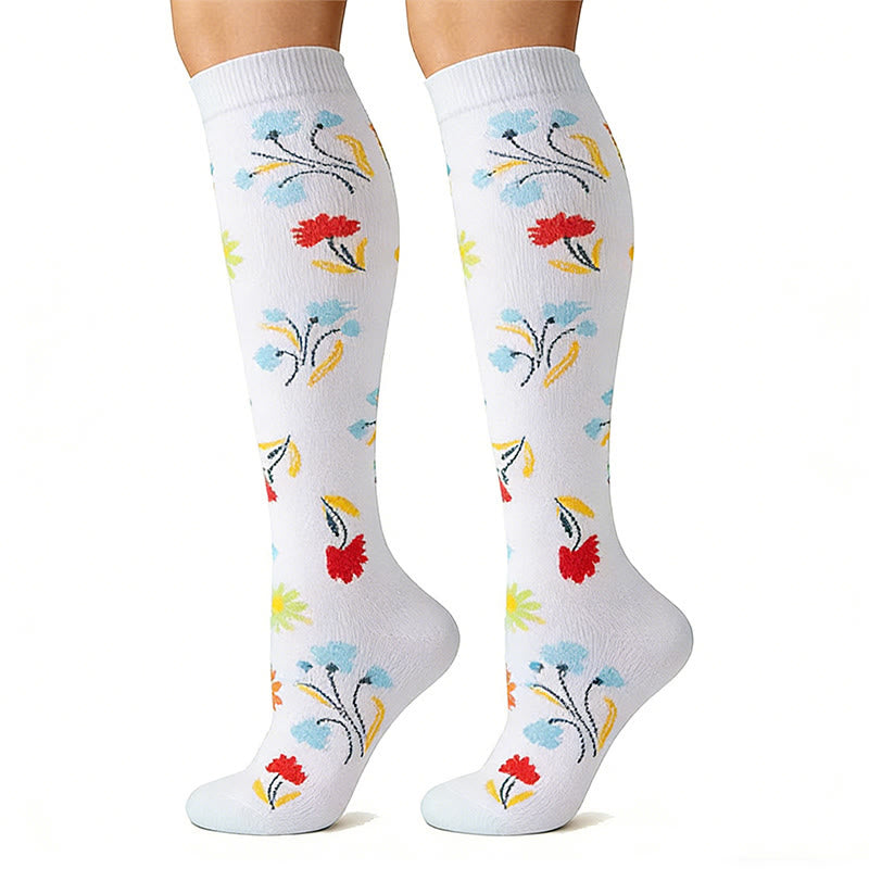 Chaussettes de compression à motif floral pour tous les jours (6 paires) - image 4