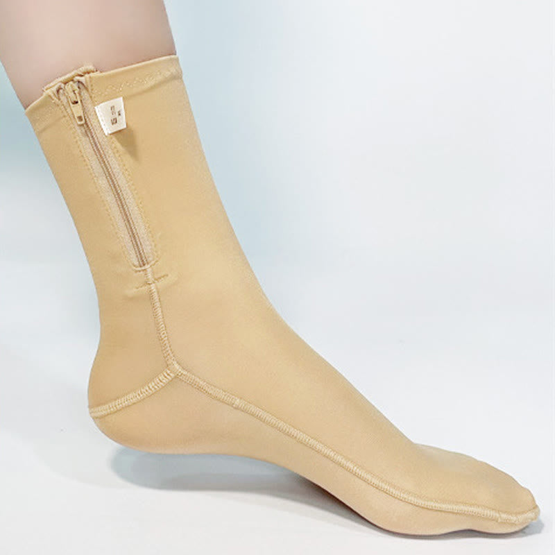 Manchons de compression post-opératoires à fermeture éclair pour les pieds - Nu - Gauche - M - image 6