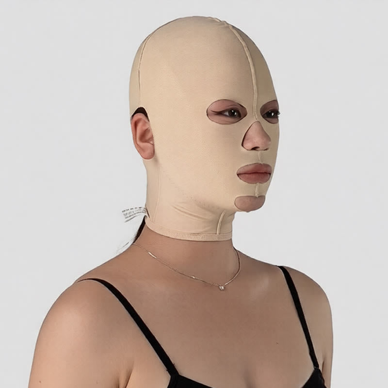 Masque post-opératoire à fermeture éclair au dos - Nu - S - image 0