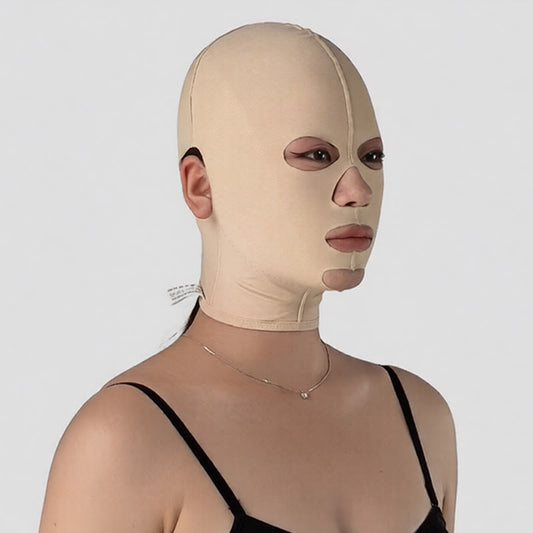 Masque post-opératoire à fermeture éclair au dos - Nu - S - image 0