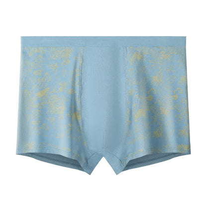 Boxers à élastique large et motif doré (lot de 2) - Bleu clair - 10XL - image 7
