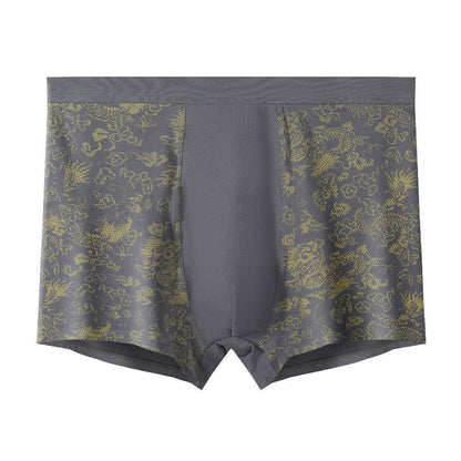 Boxers à élastique large et motif doré (lot de 2) - Gris - 10XL - image 6