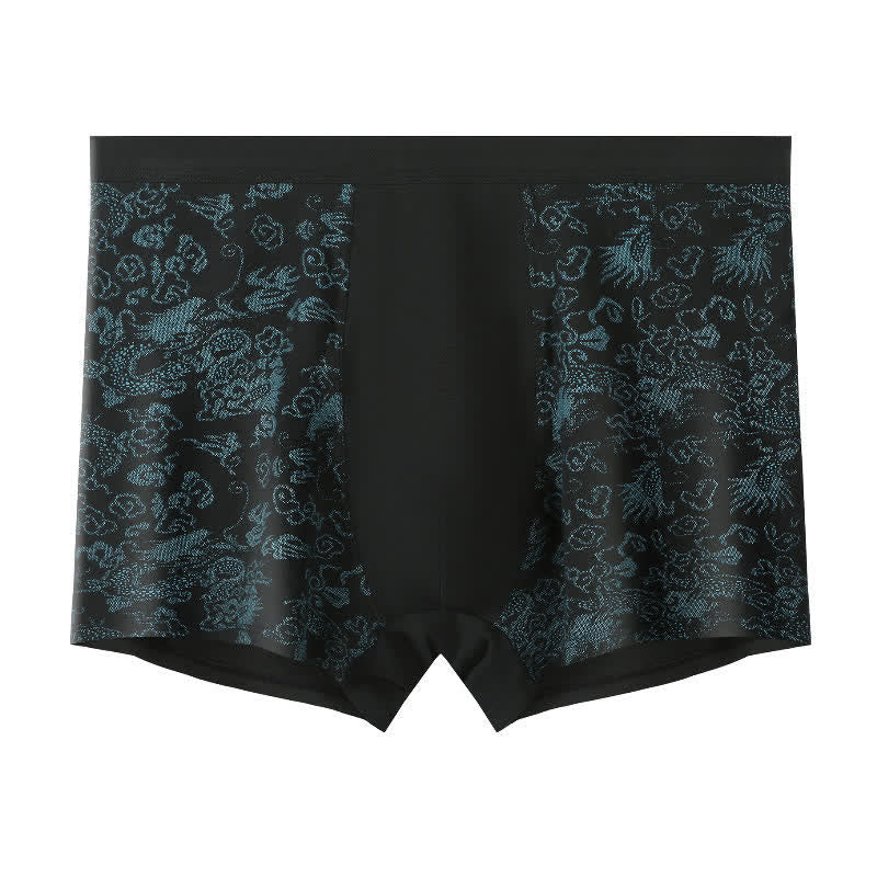 Boxers à élastique large et motif doré (lot de 2) - Noir - 10XL - image 4