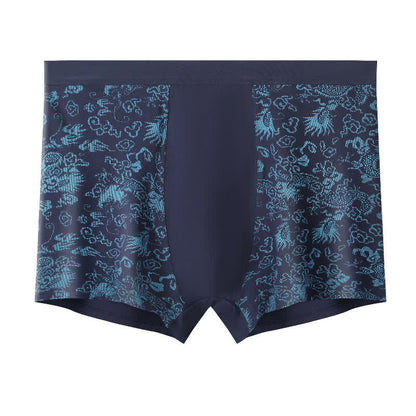 Boxers à élastique large et motif doré (lot de 2) - Bleu marine - 10XL - image 3