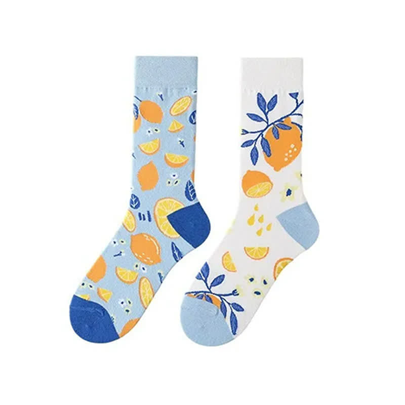 Chaussettes courtes à motif citron - image 1