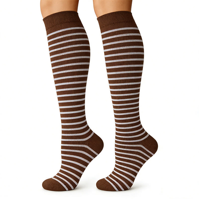 Chaussettes de compression à pois violets (6 paires) - image 7